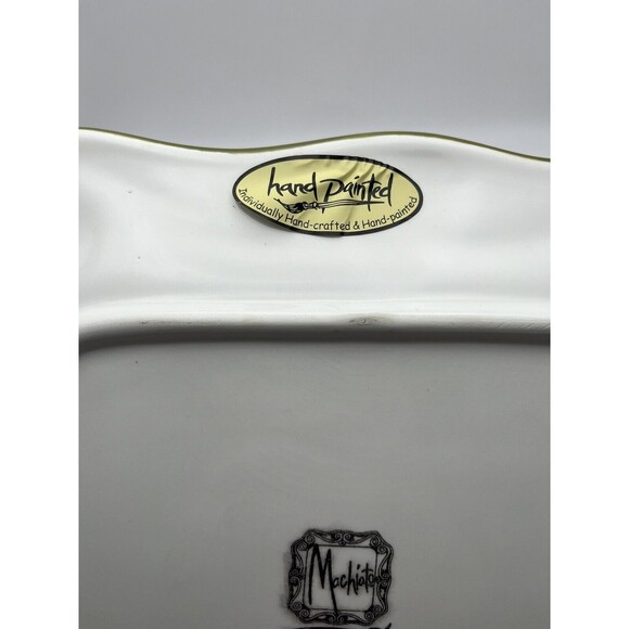 Tabletops Unlimited Antique Paradise 11" Square Serving Plate Hand Painted - Picture 3 of 4